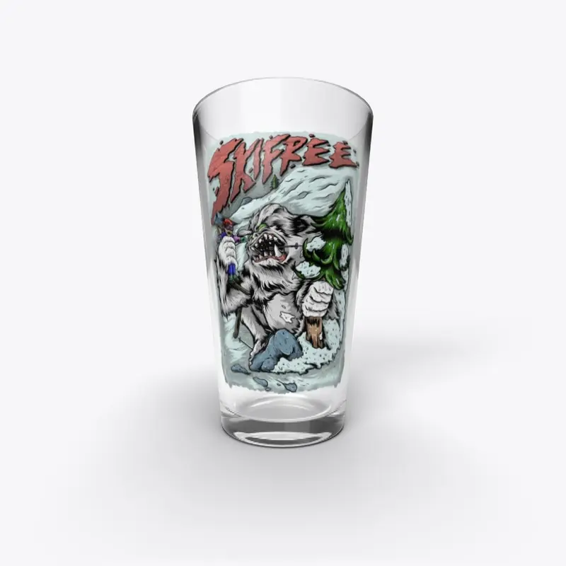 SkiFree Pint Glass